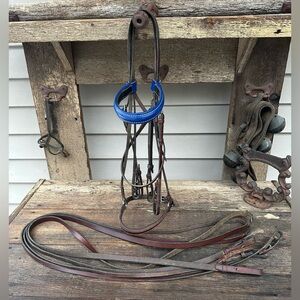 Horse Tack - Cob Arabian English Double Bridle & Reins